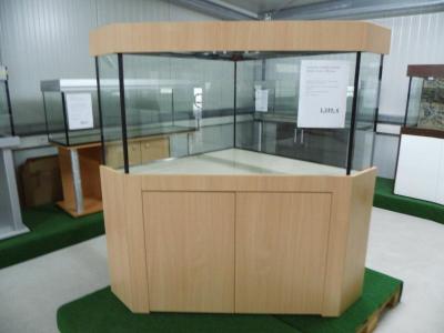 Aquarium MODERN Corner 100cm / Buche hell